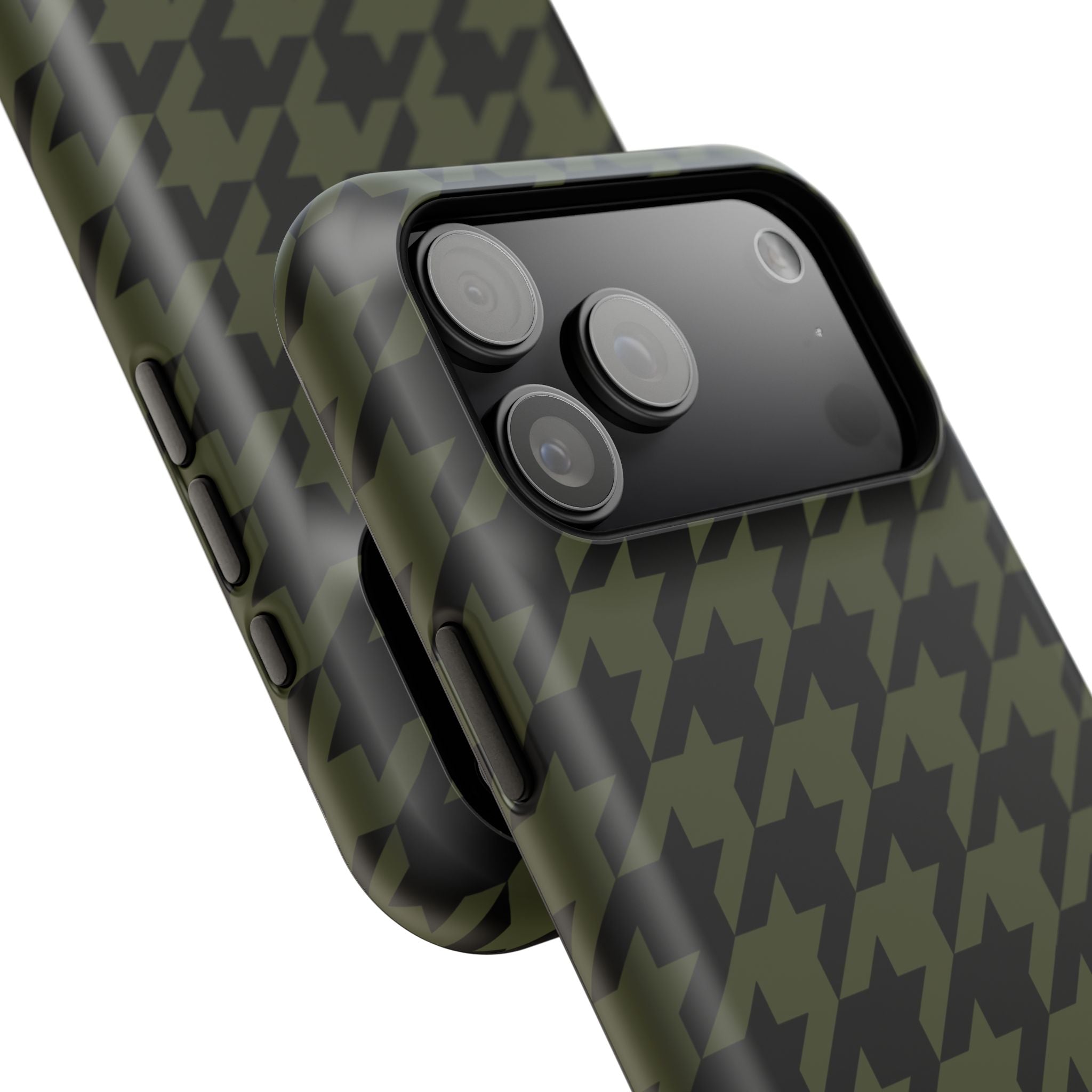 Army Green Houndstooth Case