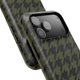 Army Green Houndstooth Case