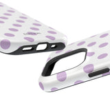 Purple and White Polka Dot Case