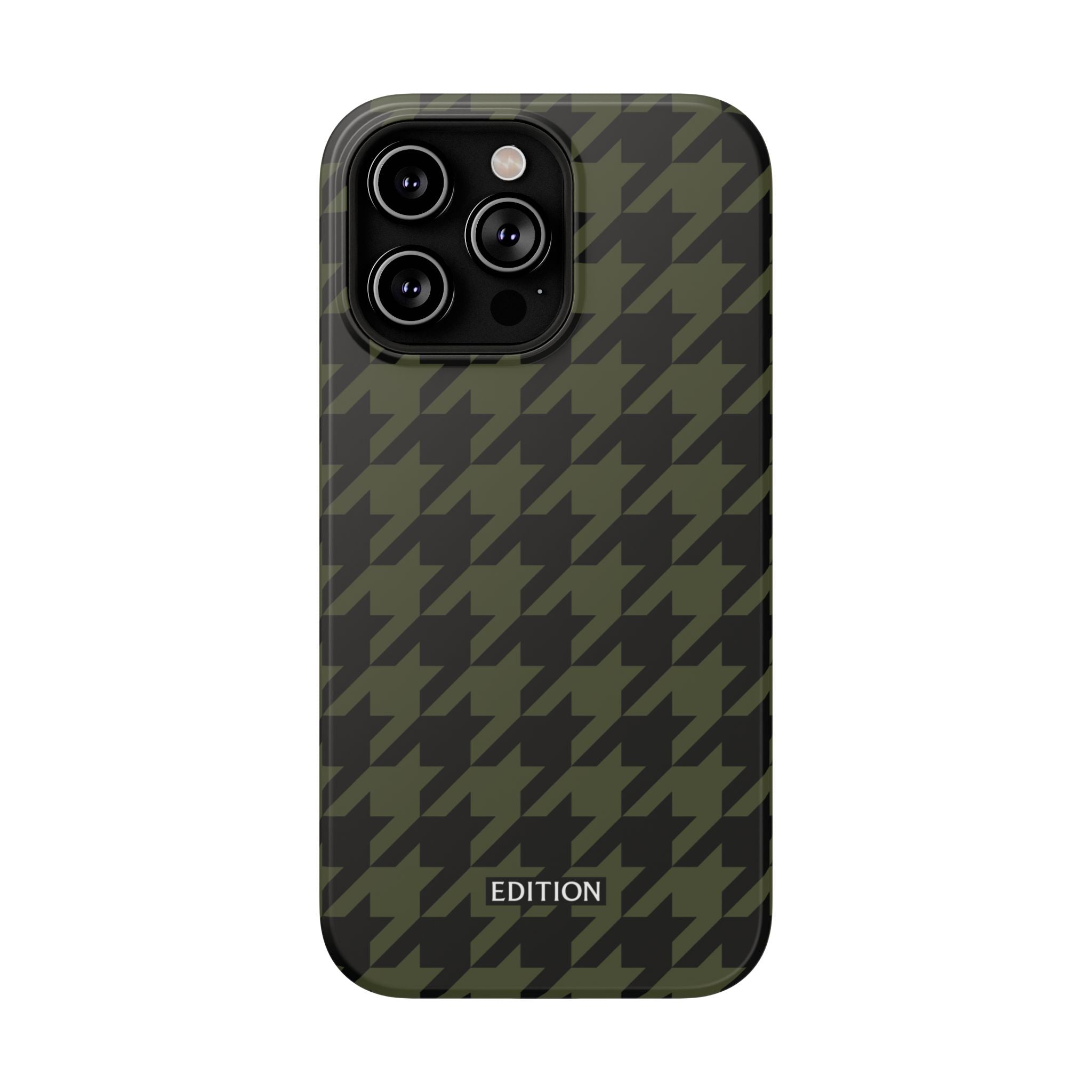 Army Green Houndstooth Case
