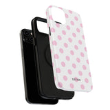 Pink and White Polka Dot Case