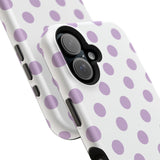 Purple and White Polka Dot Case