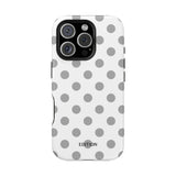 Grey and White Polka Dot Case
