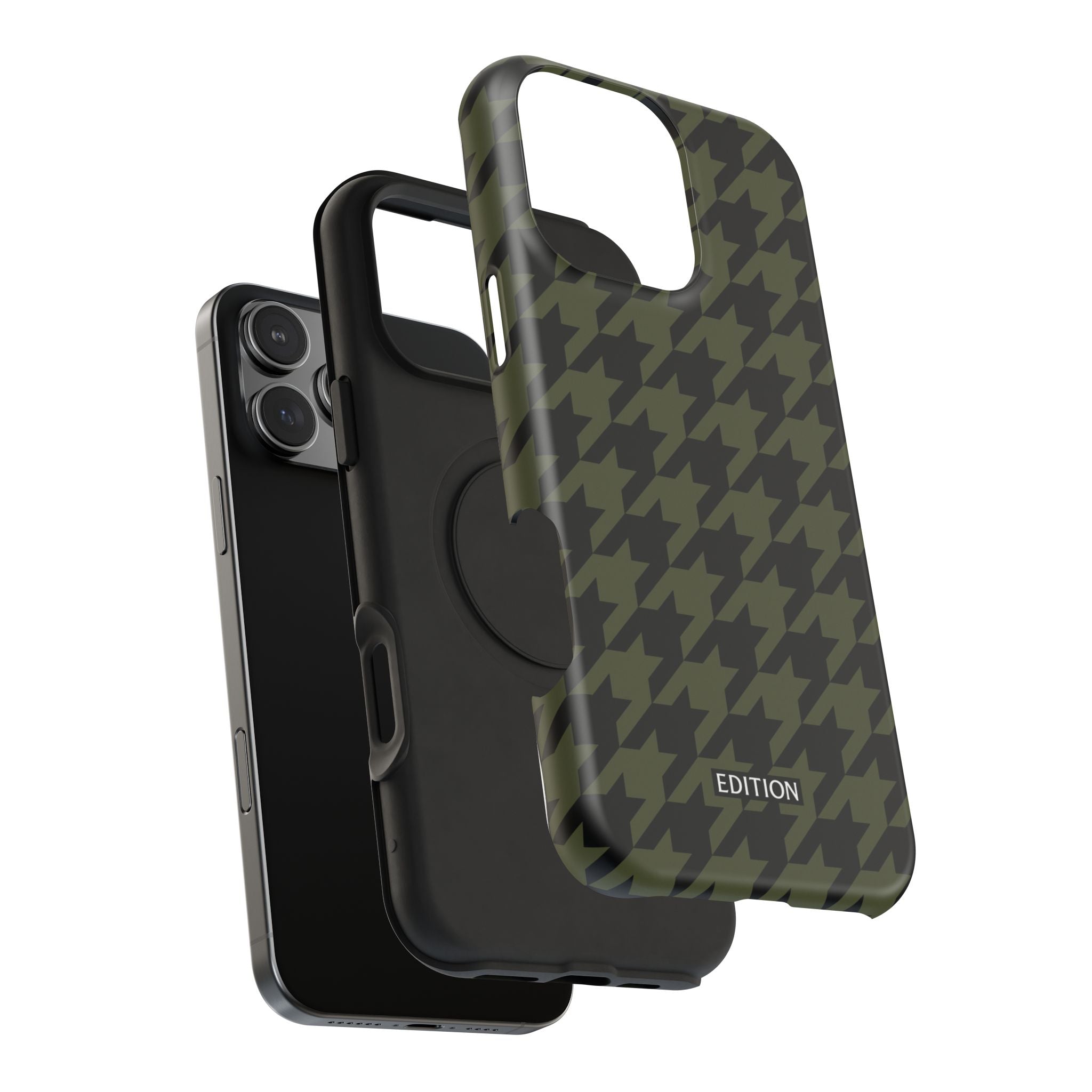 Army Green Houndstooth Case