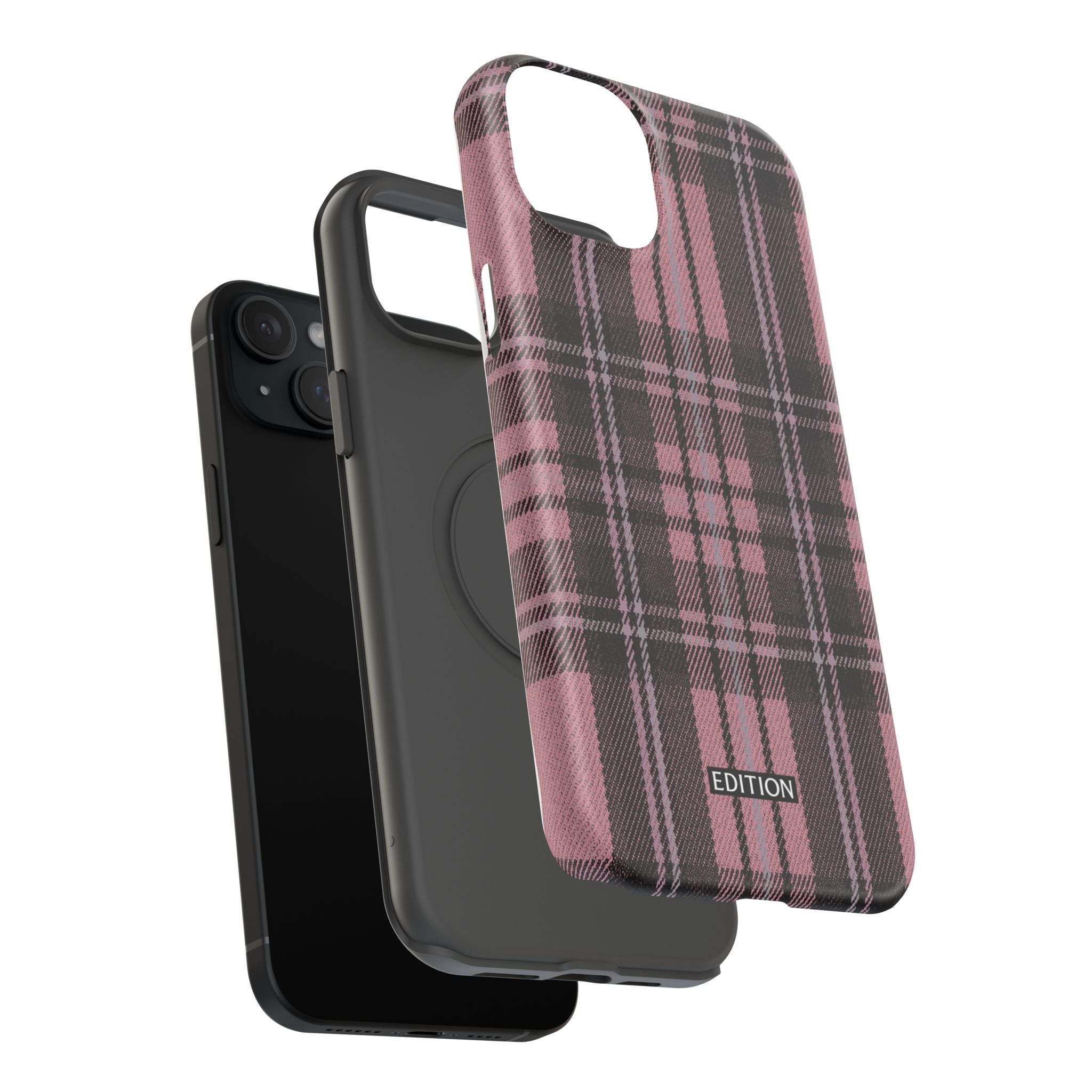Light Pink and Black Plaid Case