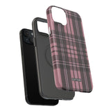 Light Pink and Black Plaid Case