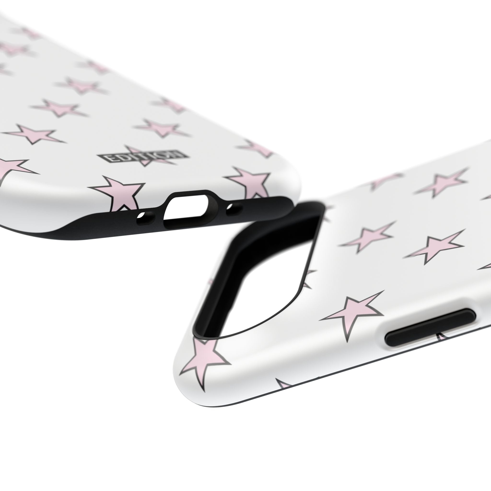 Pink and White Star Case