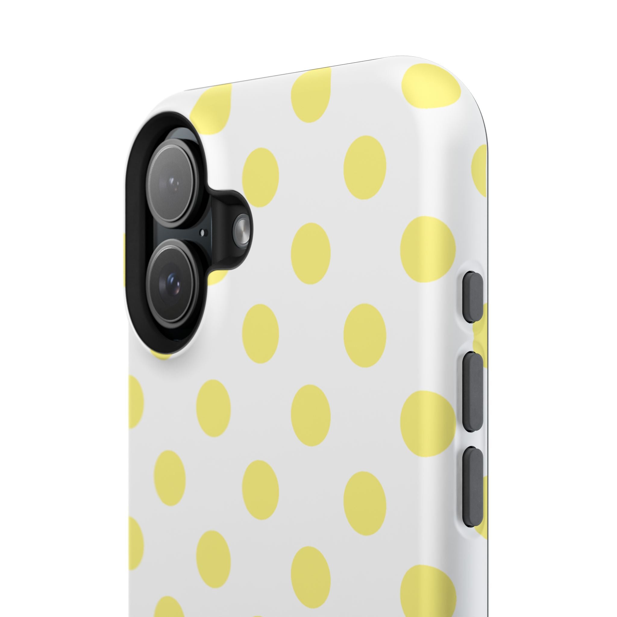 Yellow and White Polka Dot Case