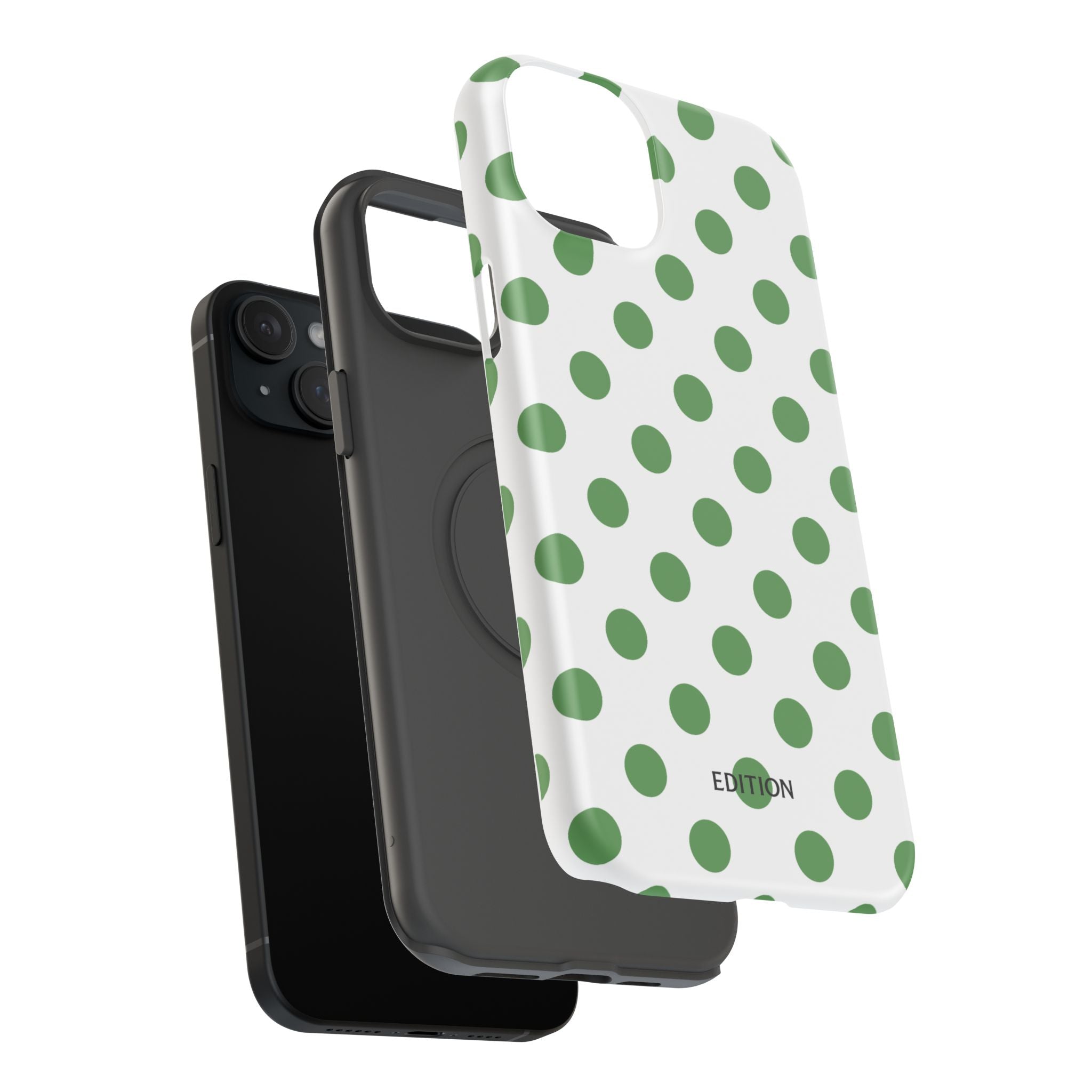 Green and White Polka Dot Case