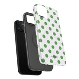 Green and White Polka Dot Case