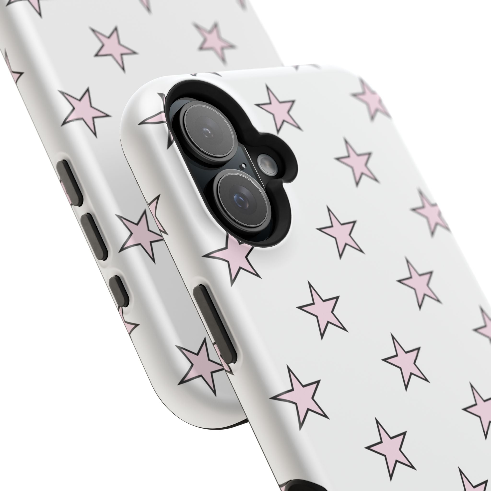 Pink and White Star Case