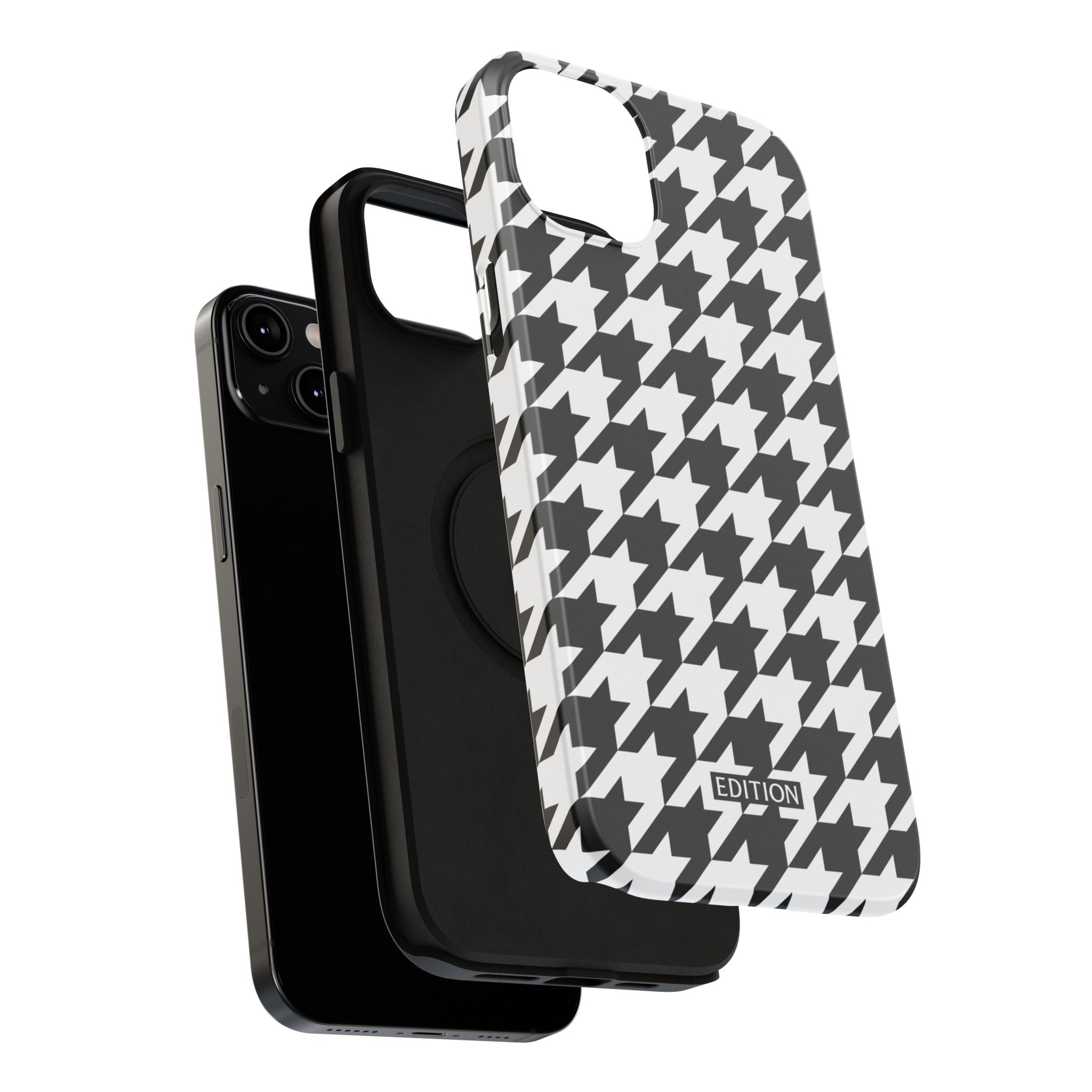 Black and White Houndstooth Case