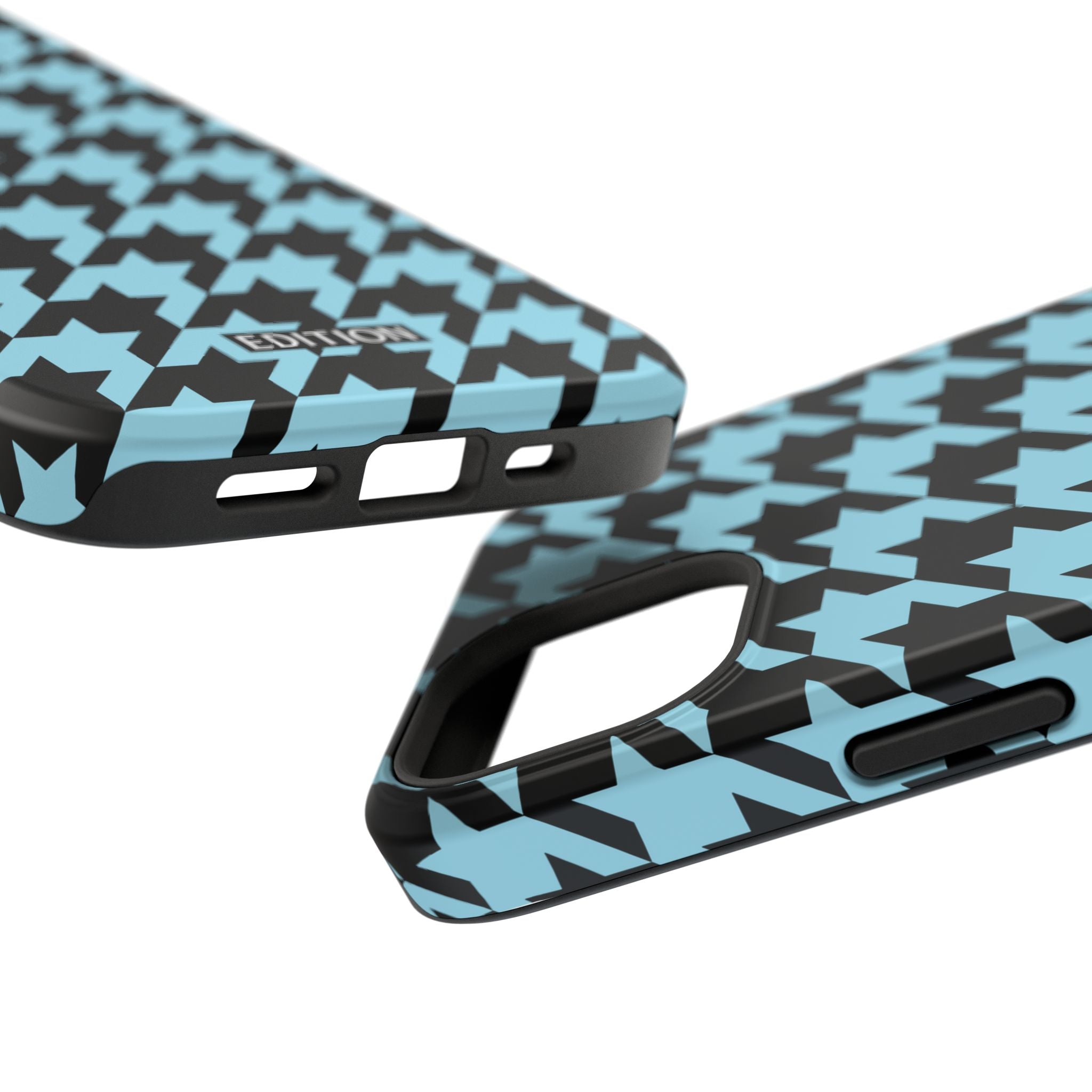 Baby Blue Houndstooth Case