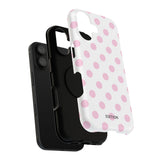 Pink and White Polka Dot Case