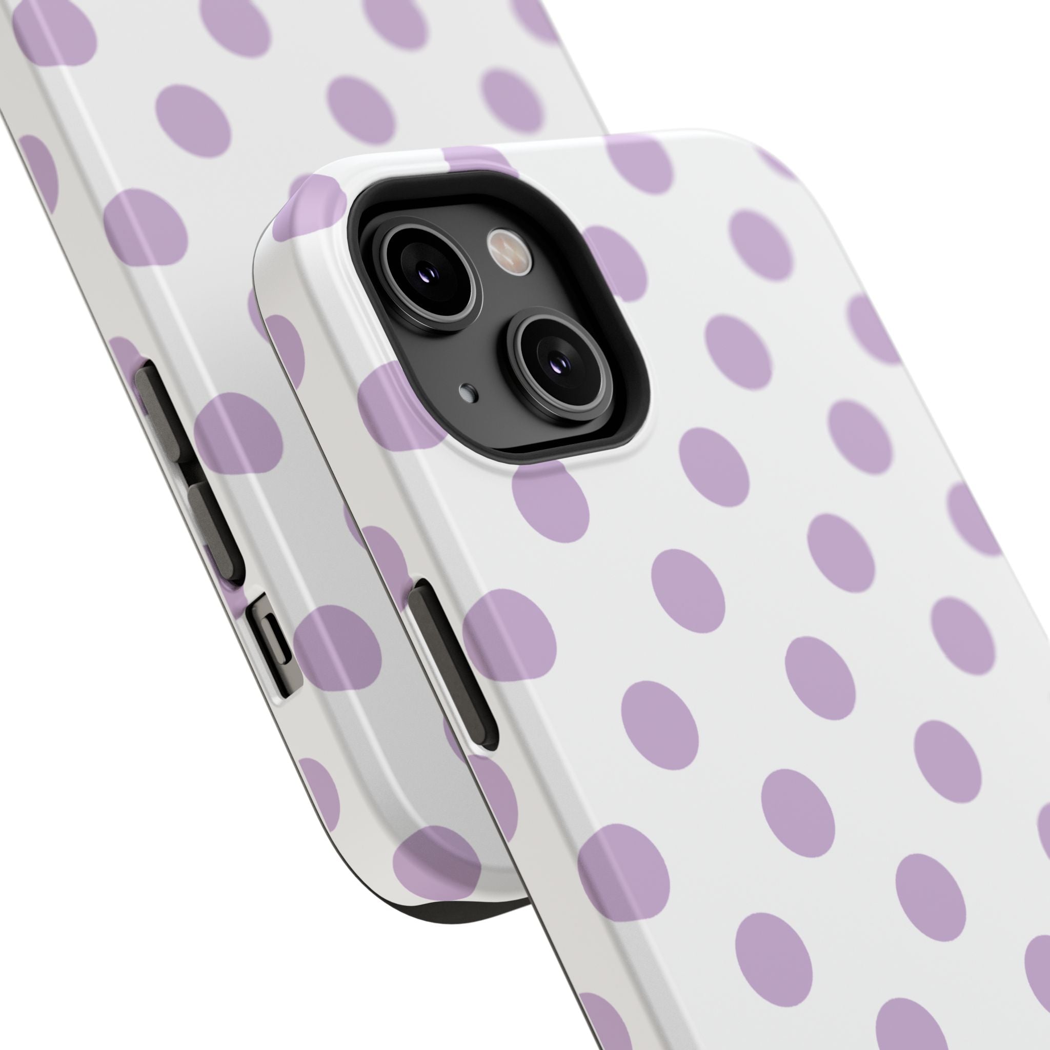 Purple and White Polka Dot Case