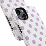 Purple and White Polka Dot Case
