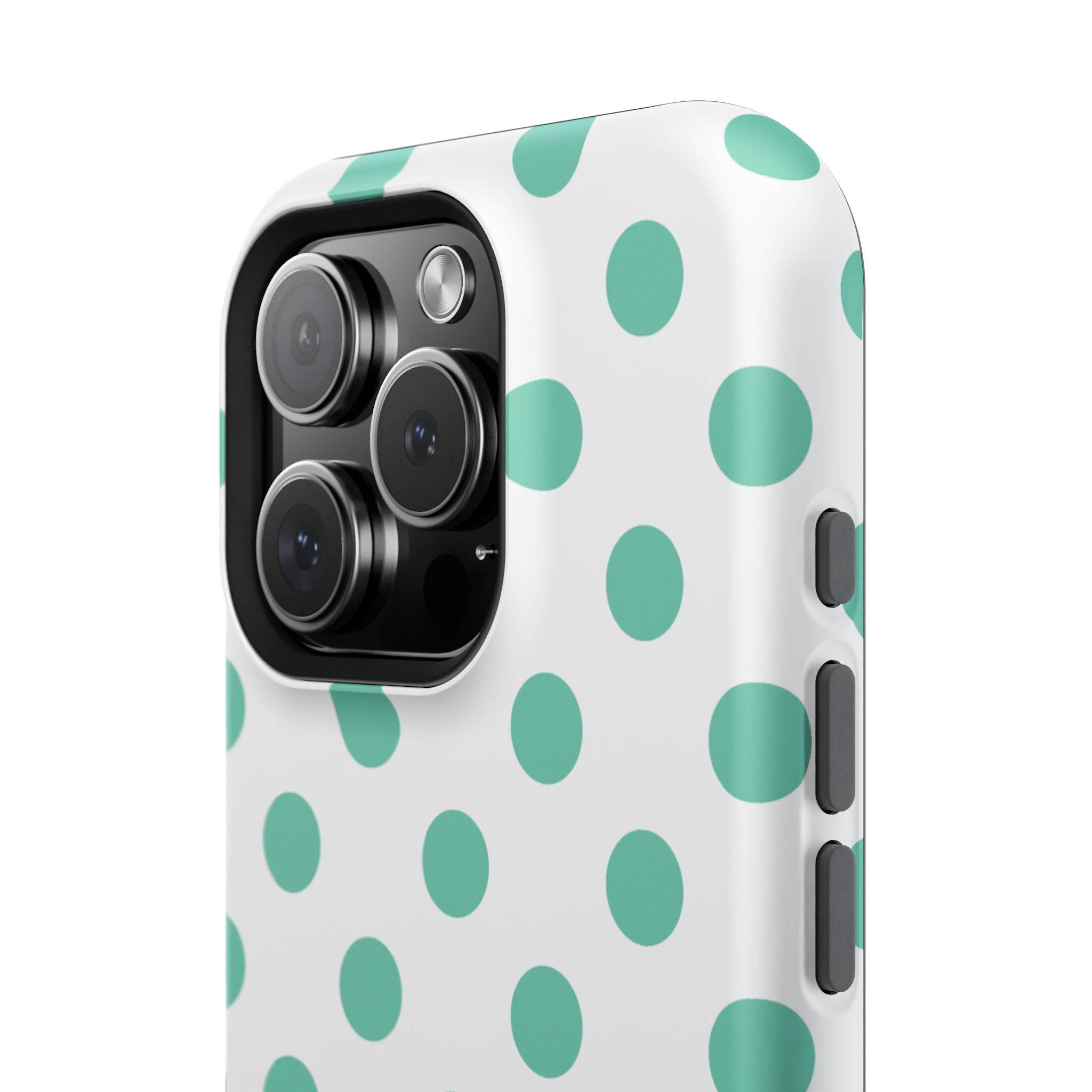 Teal and White Polka Dot Case