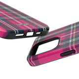 Hot Pink and Navy Plaid Case