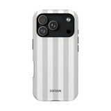 Grey Beach Stripe Case