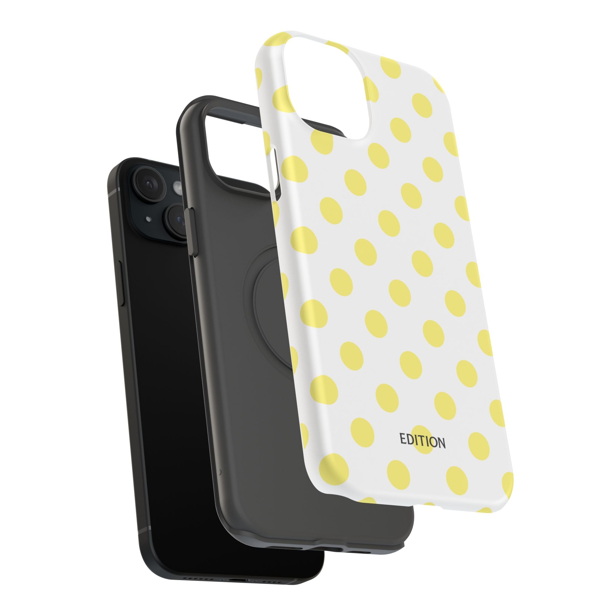 Yellow and White Polka Dot Case