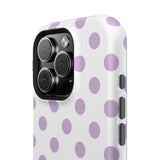 Purple and White Polka Dot Case