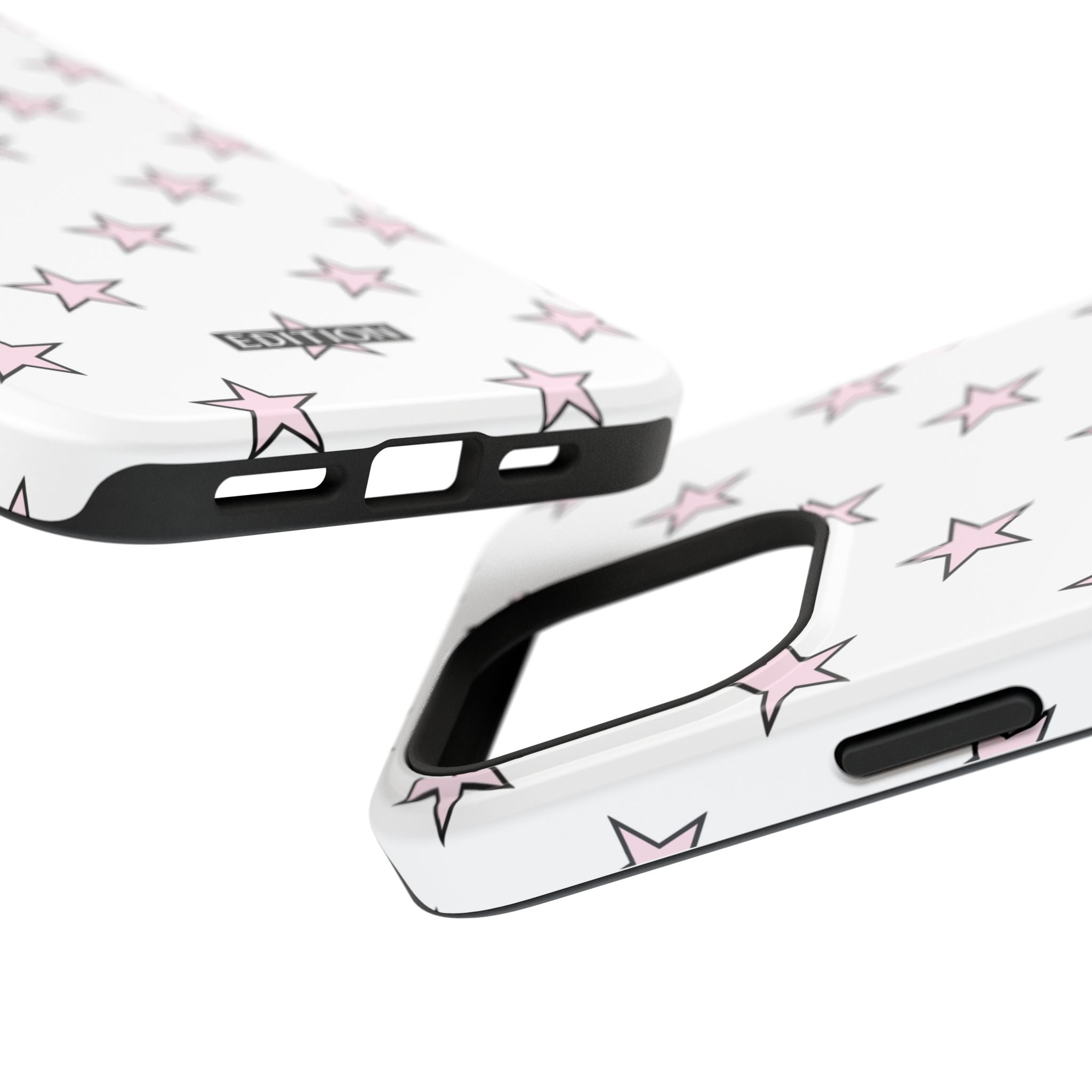 Pink and White Star Case