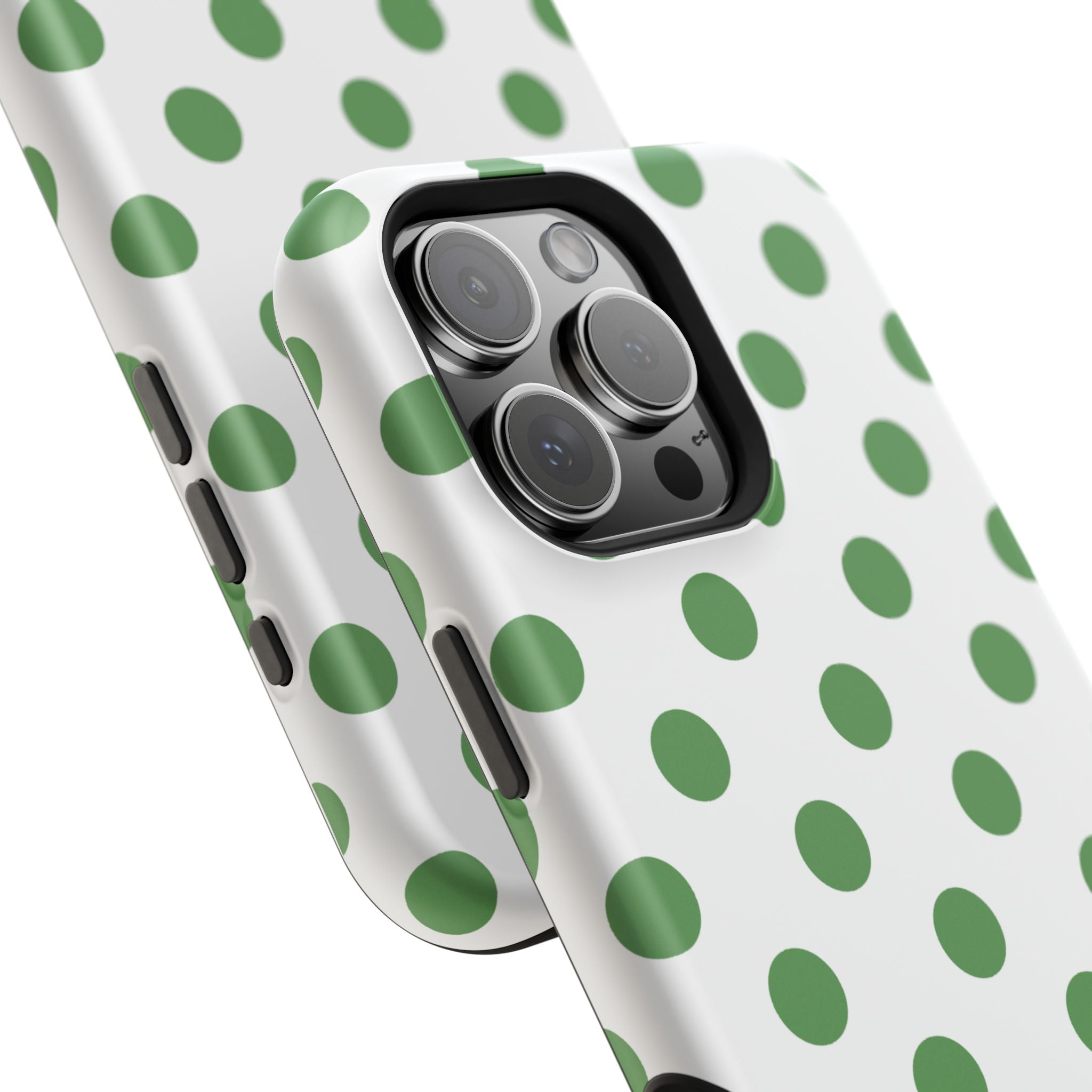 Green and White Polka Dot Case