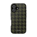 Army Green Houndstooth Case