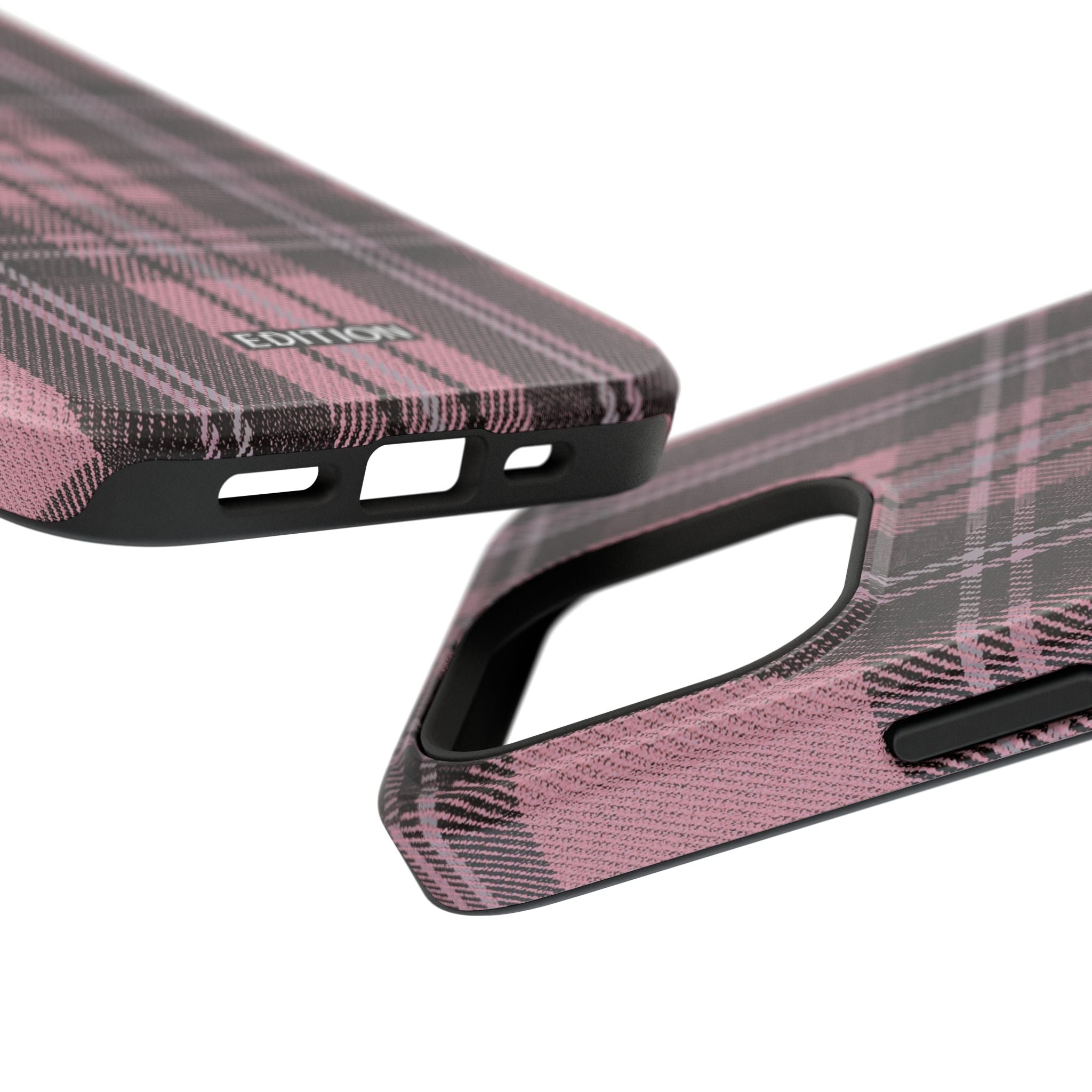 Light Pink and Black Plaid Case