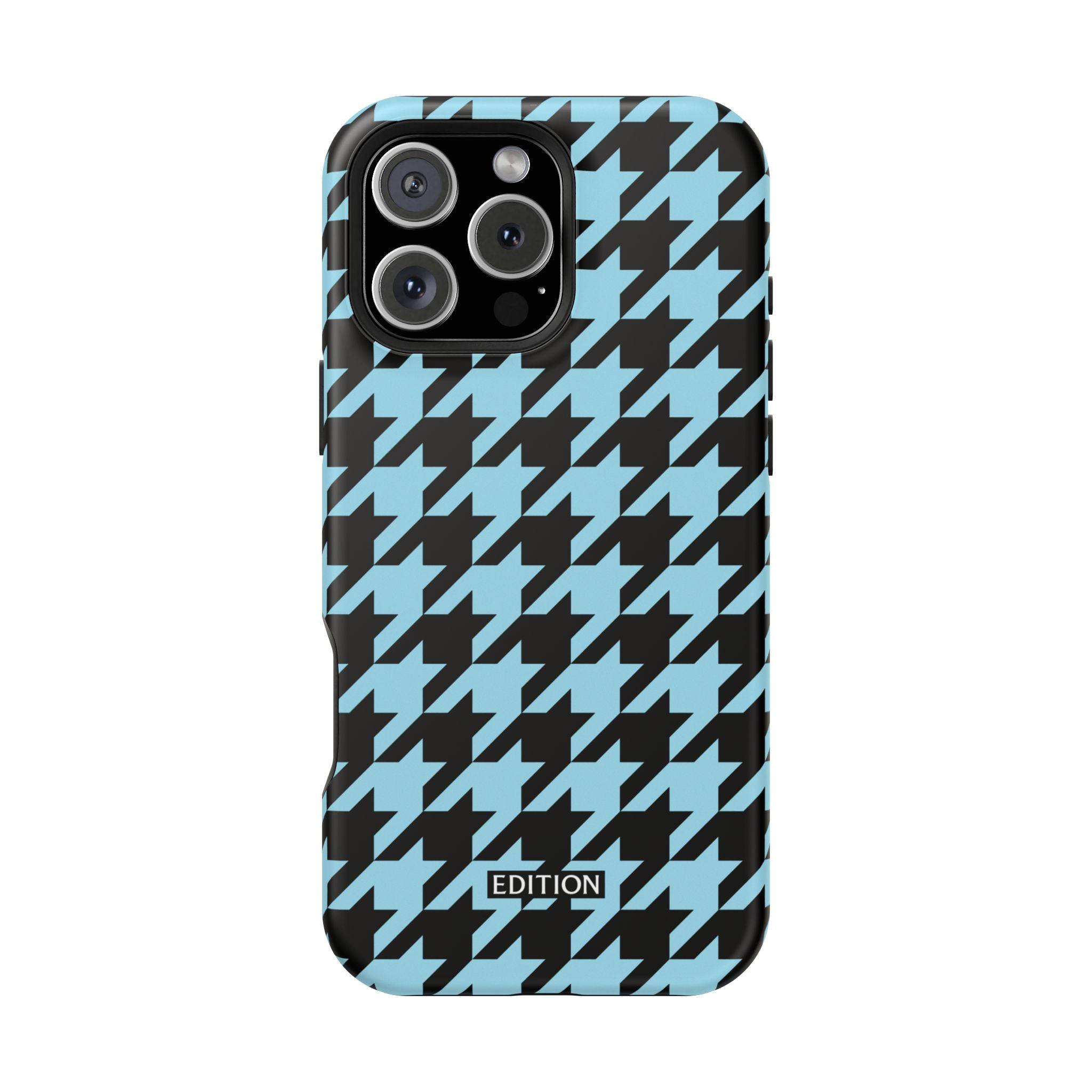Baby Blue Houndstooth Case
