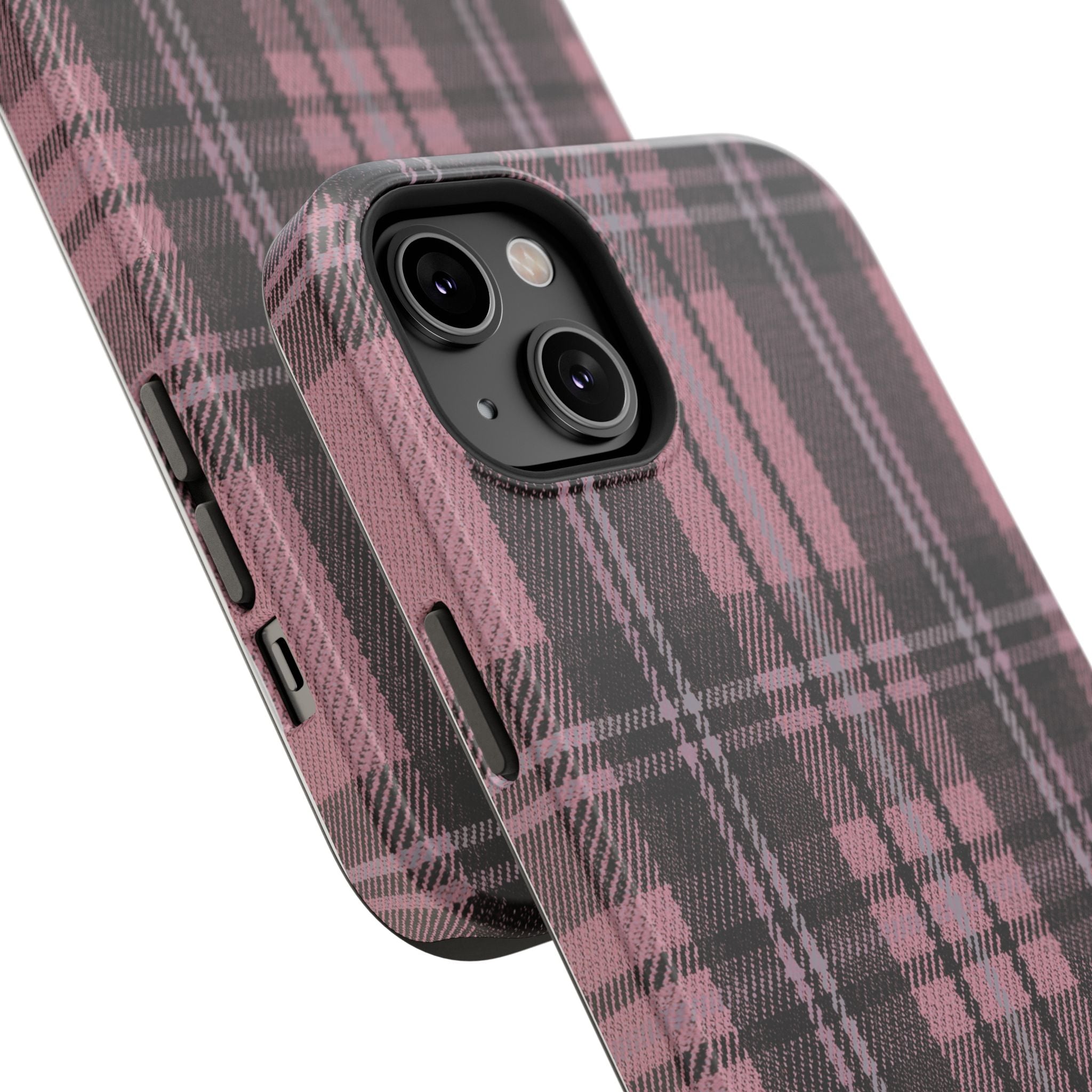 Light Pink and Black Plaid Case