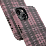 Light Pink and Black Plaid Case