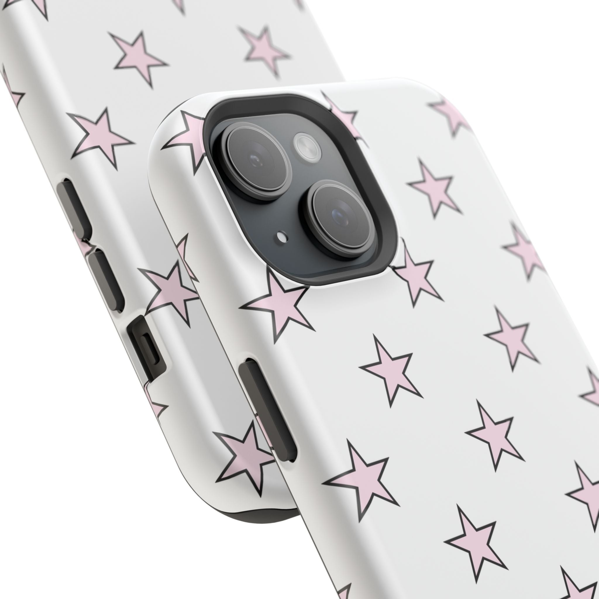 Pink and White Star Case