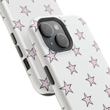 Pink and White Star Case