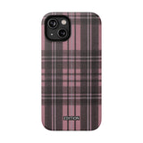 Light Pink and Black Plaid Case