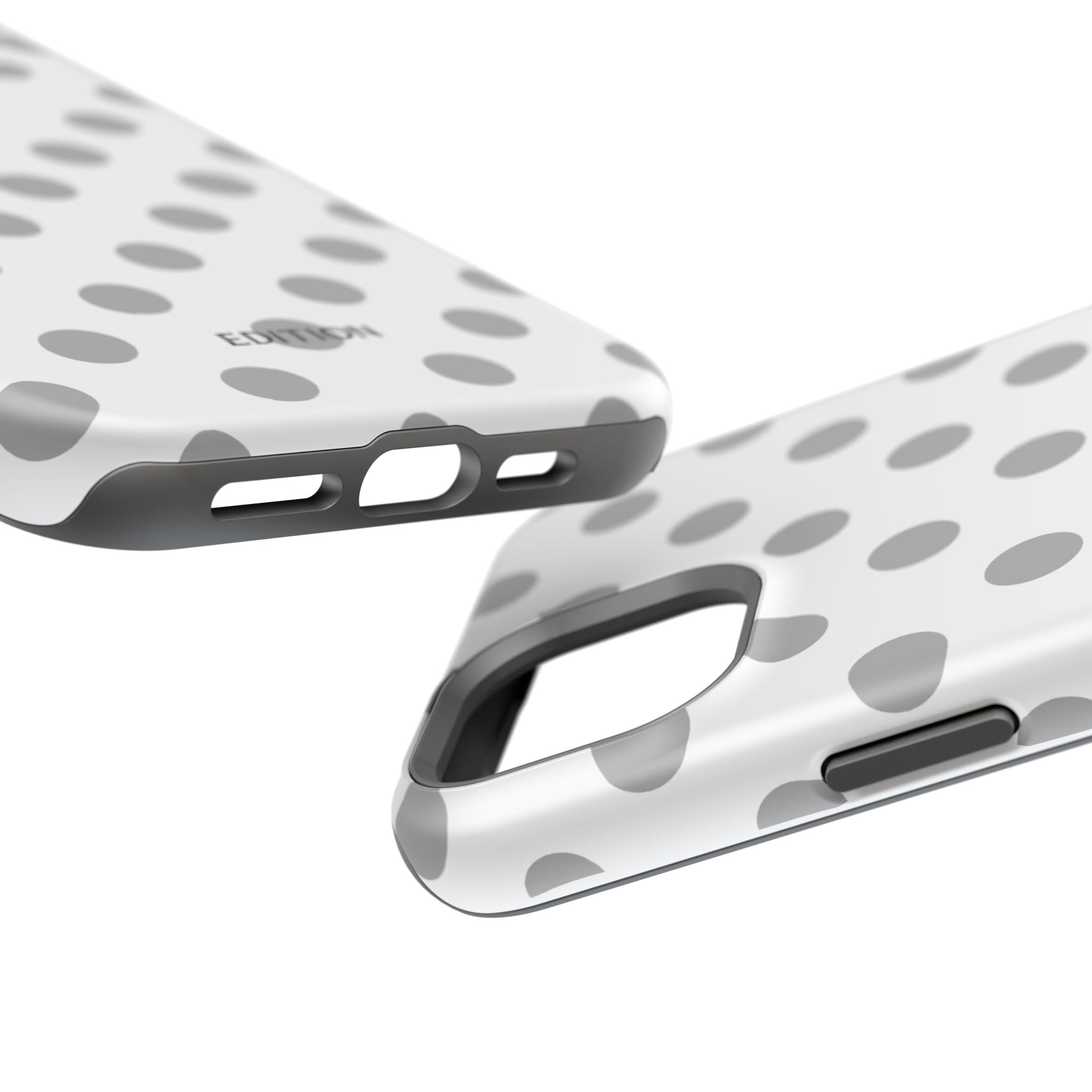 Grey and White Polka Dot Case