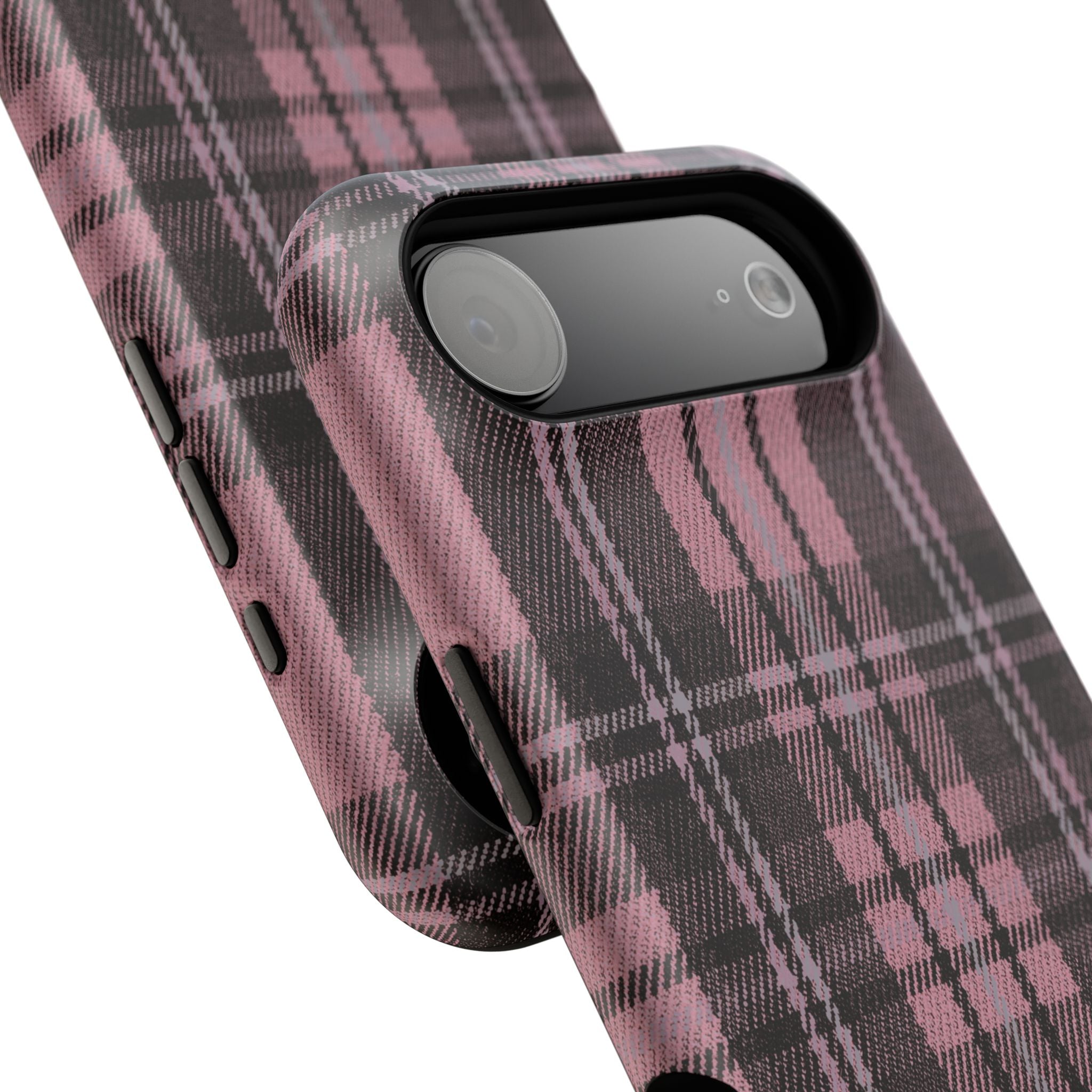 Light Pink and Black Plaid Case