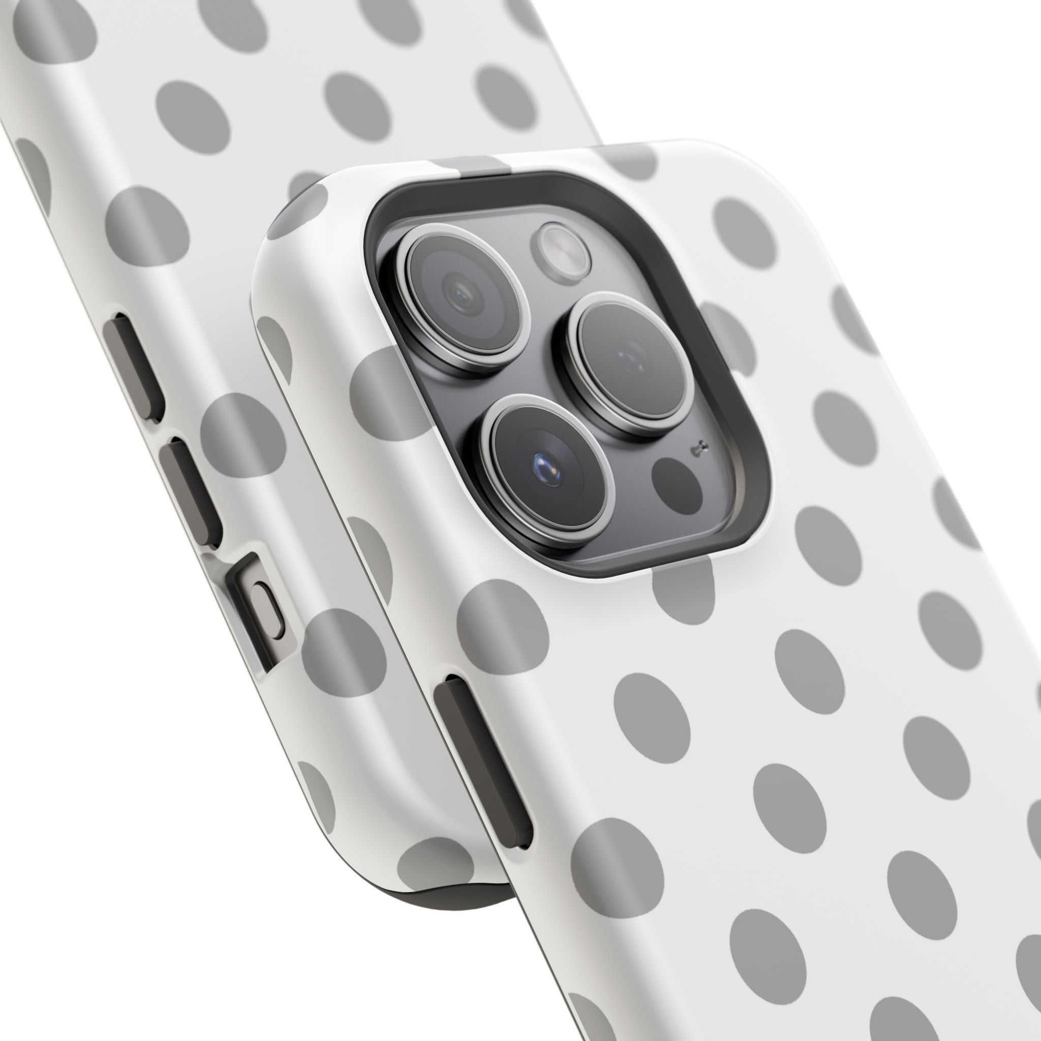 Grey and White Polka Dot Case