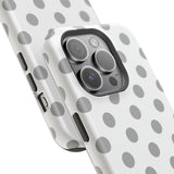 Grey and White Polka Dot Case