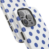 Blue and White Polka Dot Case
