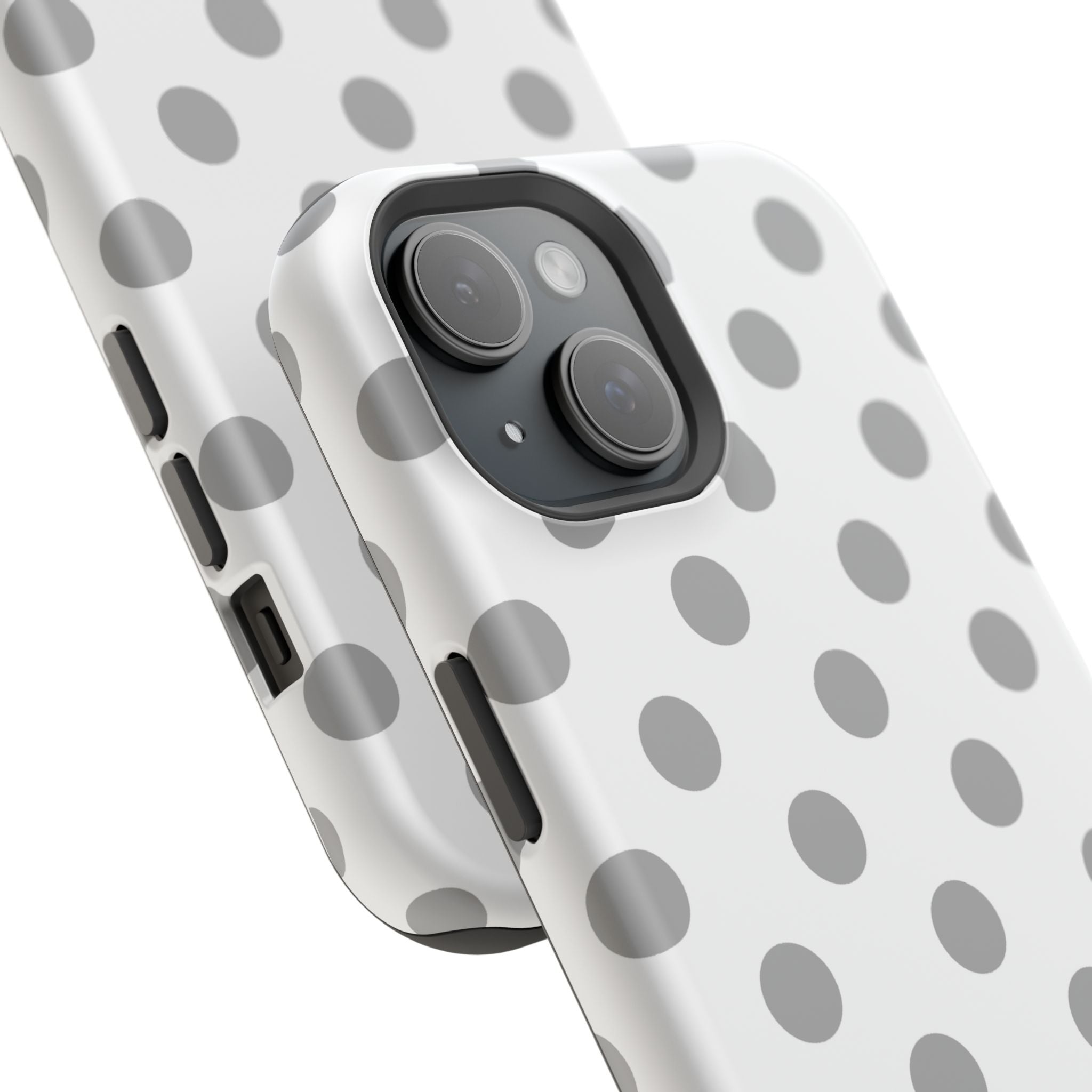 Grey and White Polka Dot Case