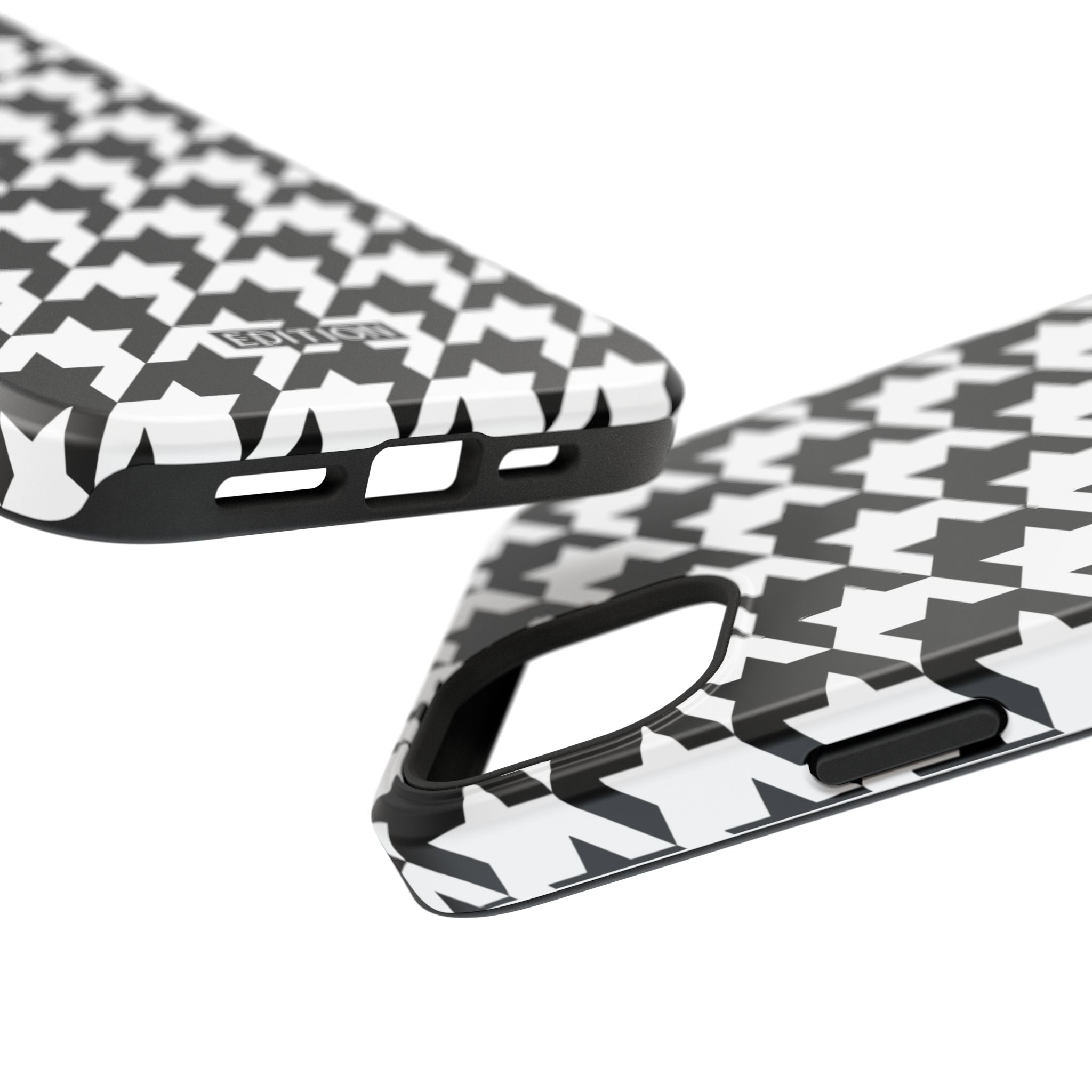 Black and White Houndstooth Case