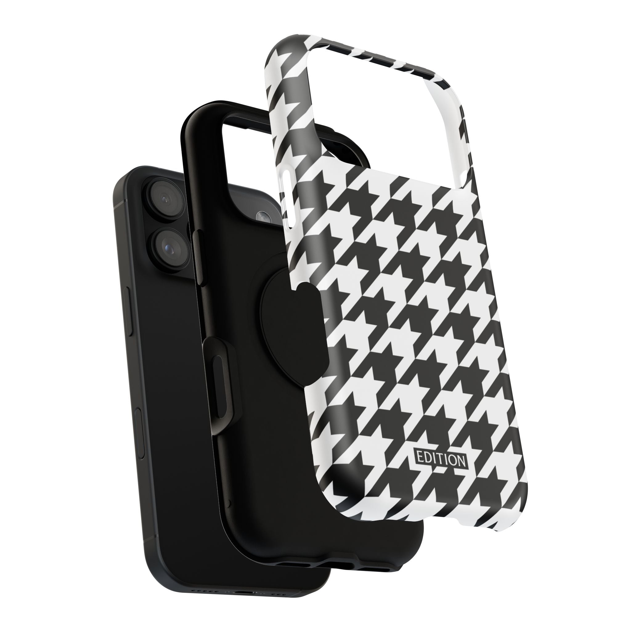 Black and White Houndstooth Case