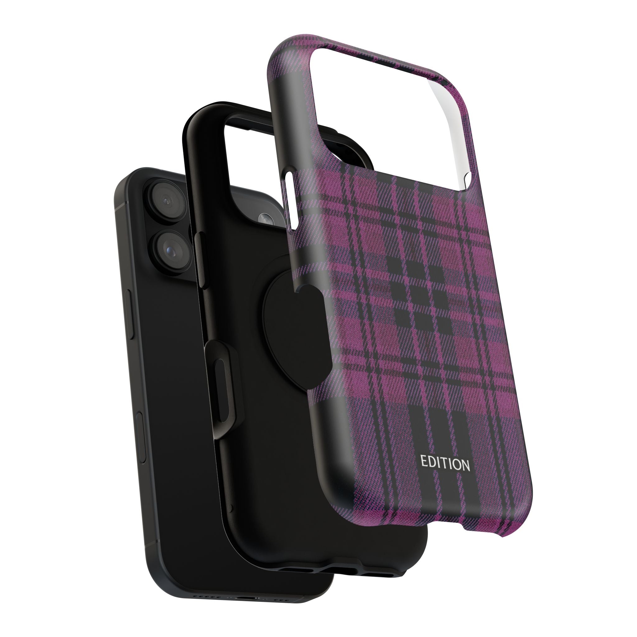 Black and Pink Plaid Case