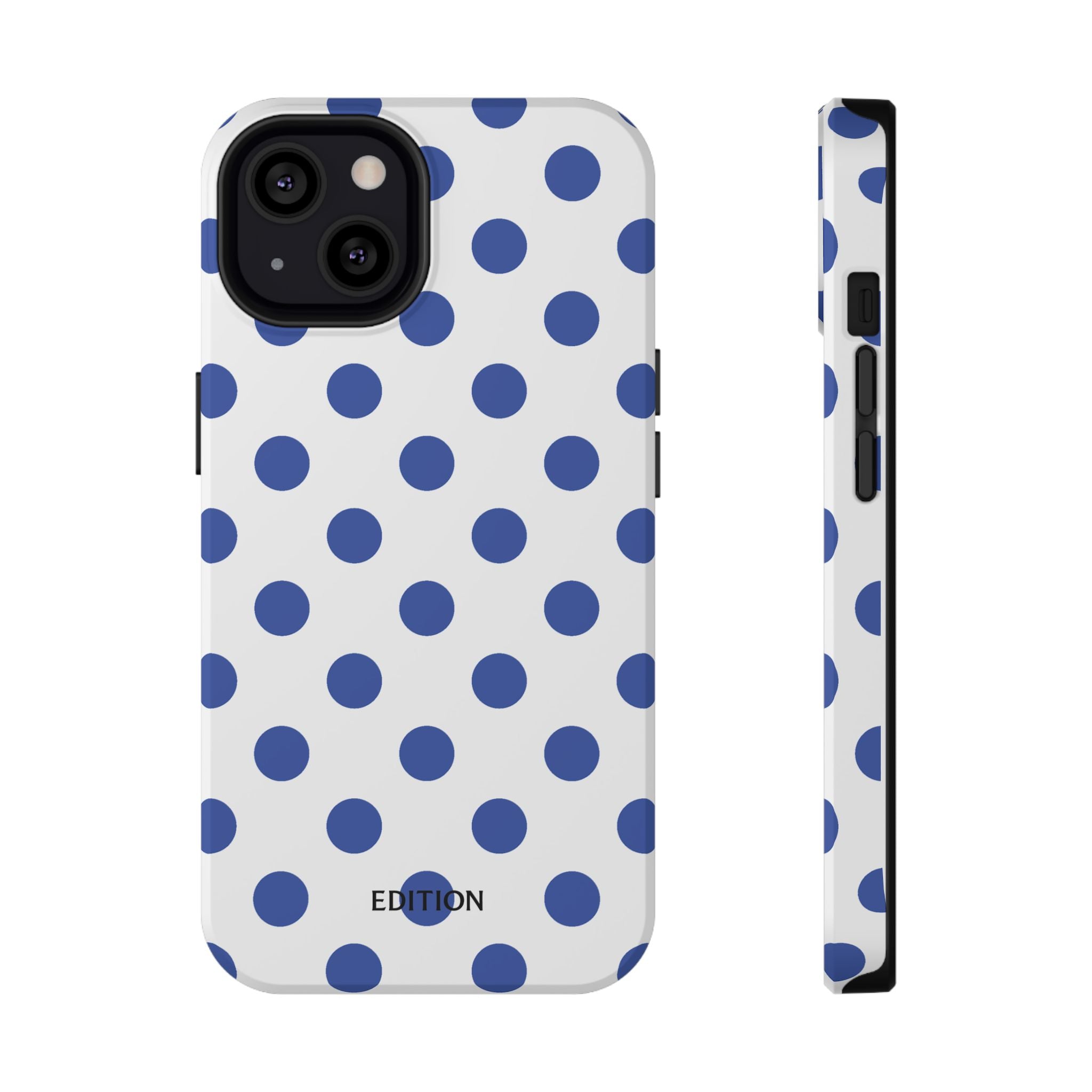 Blue and White Polka Dot Case