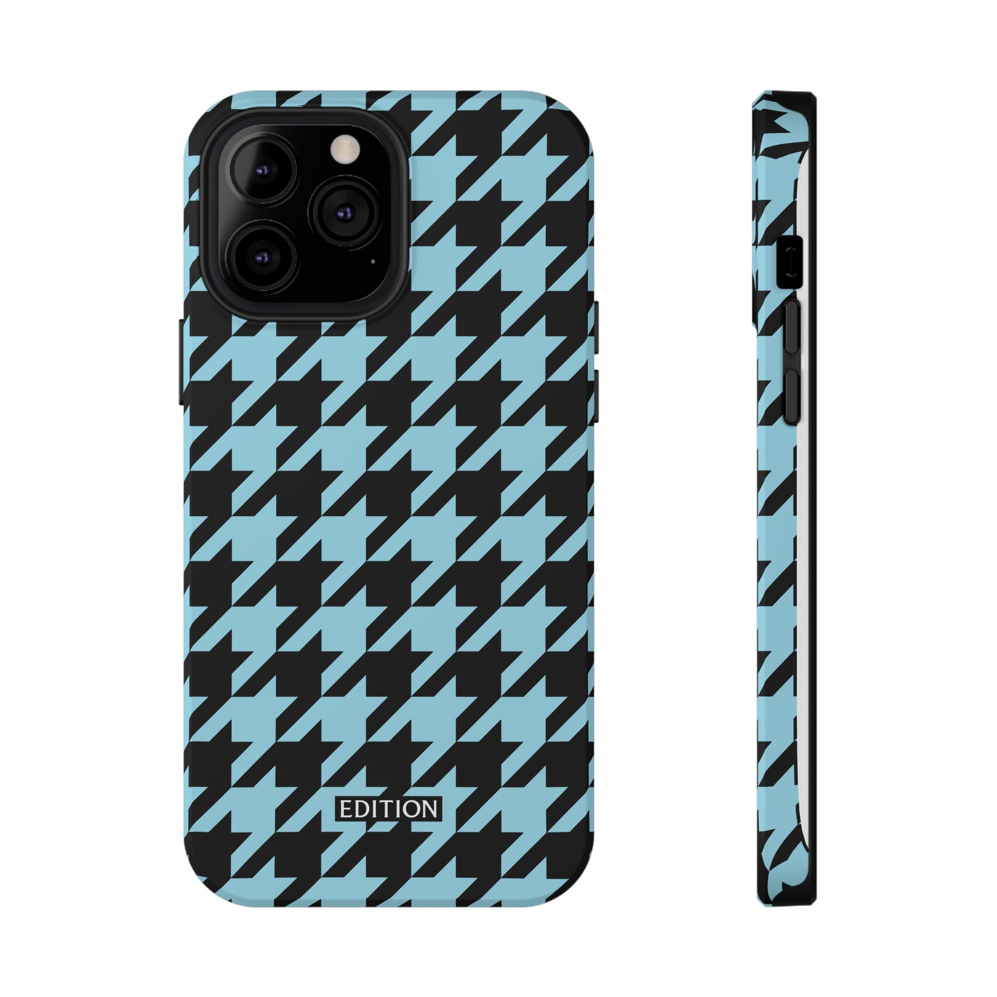 Baby Blue Houndstooth Case