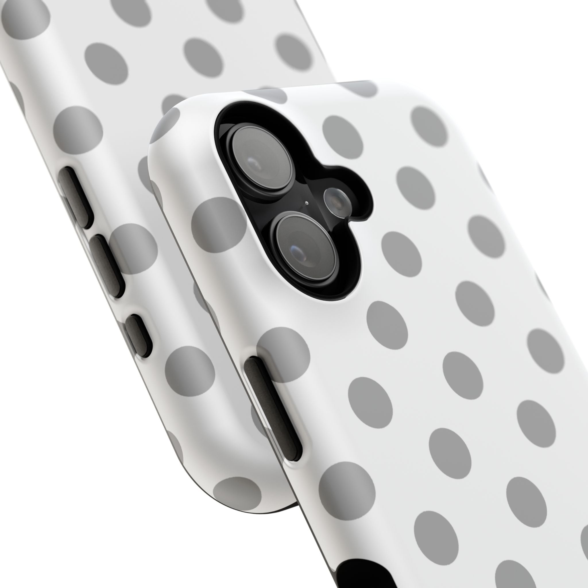 Grey and White Polka Dot Case