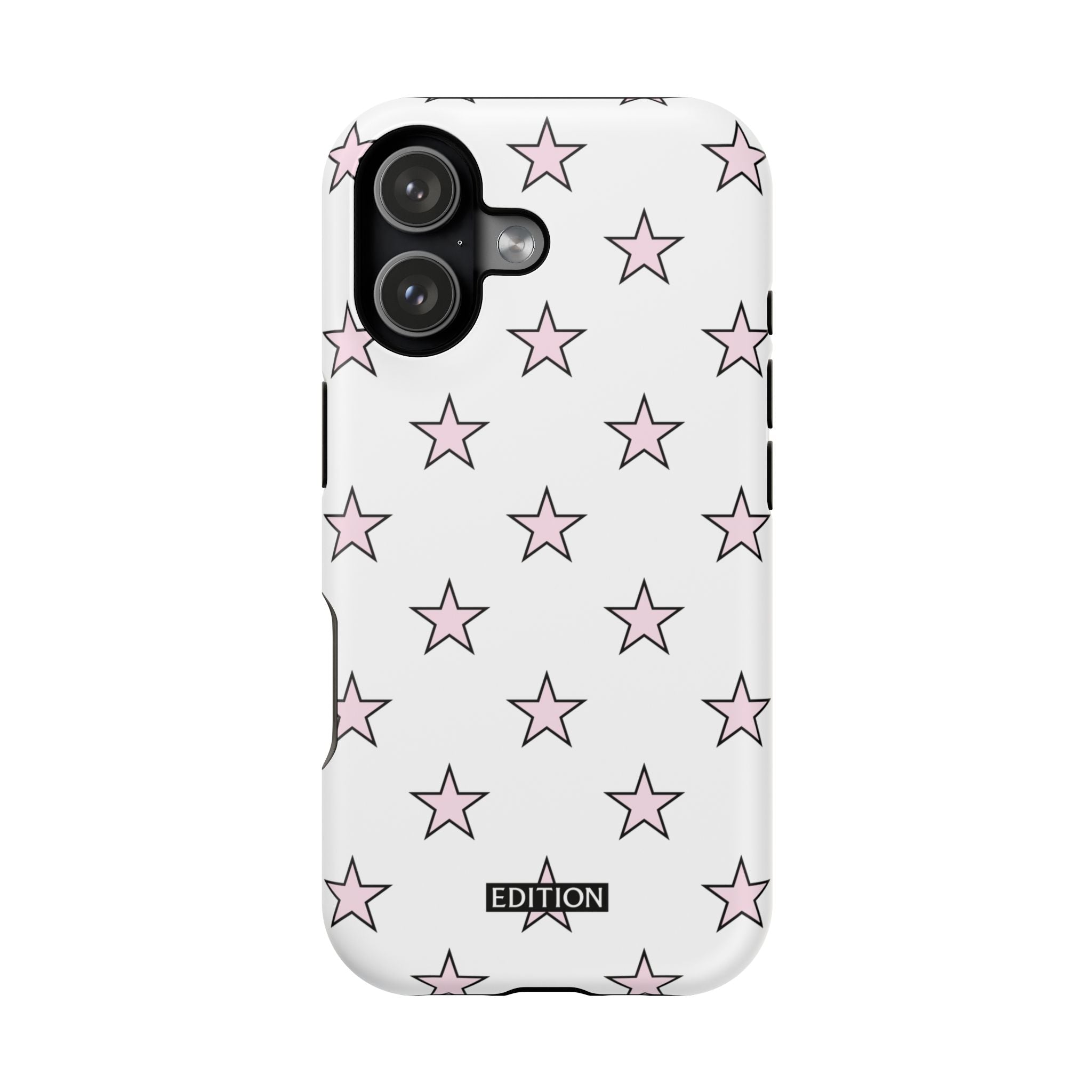 Pink and White Star Case