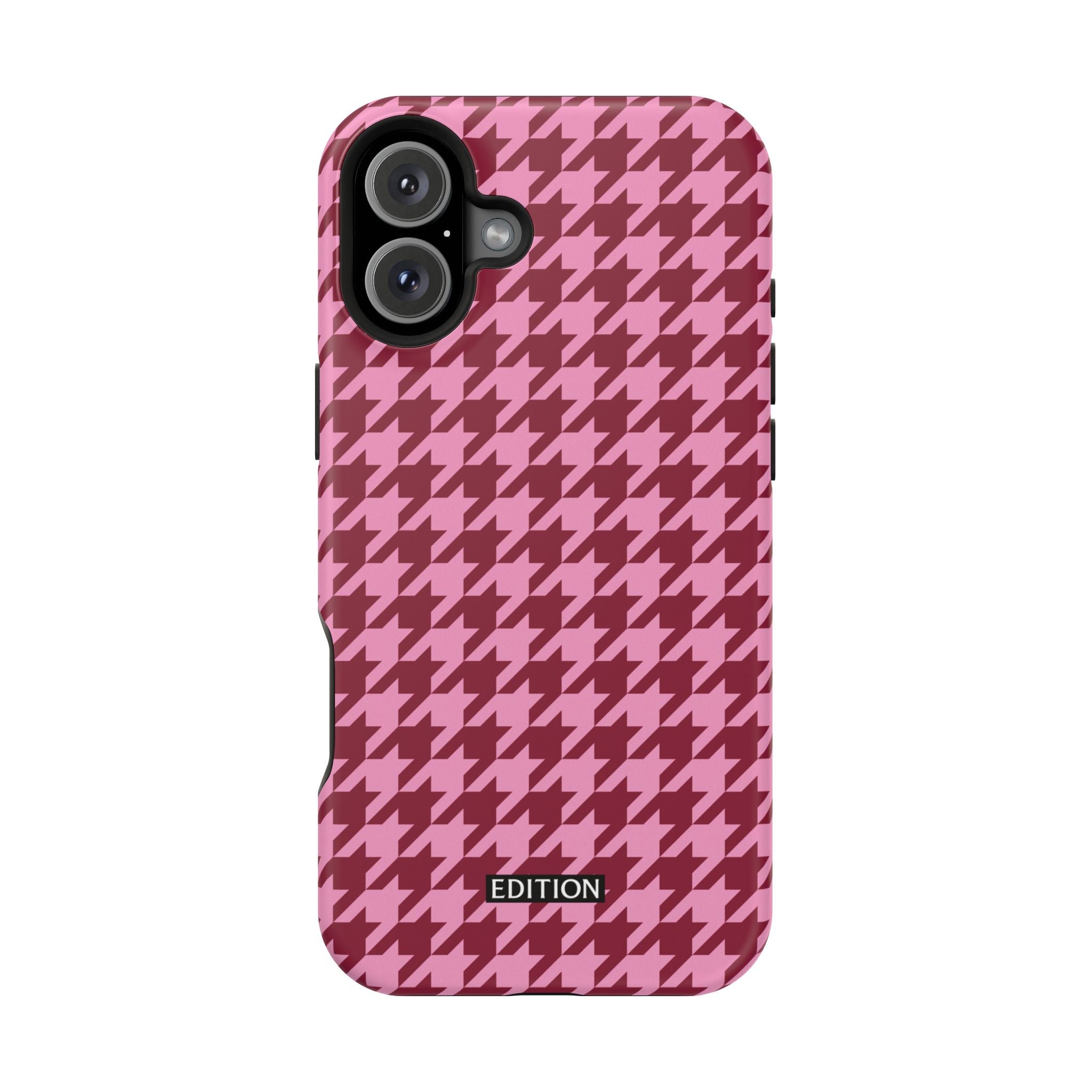 Raspberry Sorbet Houndstooth Case