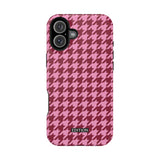 Raspberry Sorbet Houndstooth Case